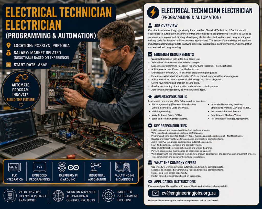 Electrical Technician Electrician Rosslyn